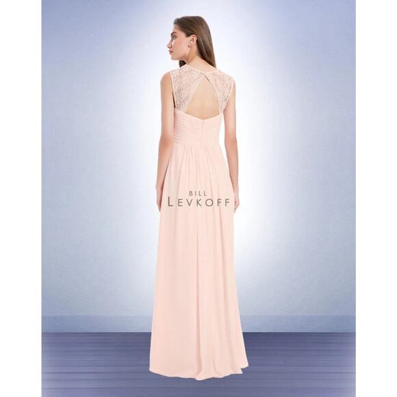 Bill Levkoff 1173 Formal Sleeveless Dress Gown Chiffon Pink Plus Size 20 - Picture 3 of 8